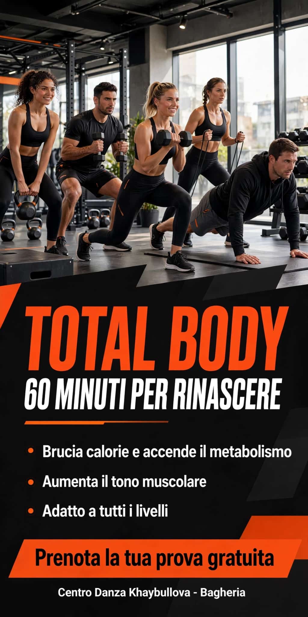 Locandina del corso Ginnastica Dolce · Total Body — Centro Danza Khaybullova